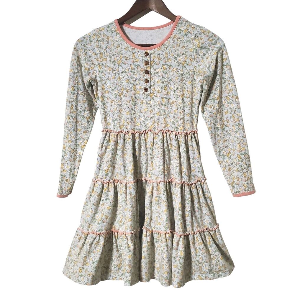 Serendipity By Shrimp And Grits Tiered Floral Dress 11-12 XXL Girls Kids